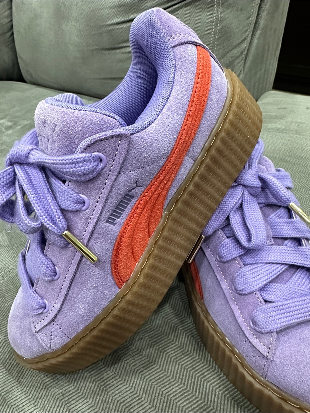 Fenty x Puma Creeper Phatty Lavender Alert / Burnt Red - Women's Size 7.5